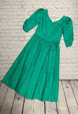 Vintage Turquoise Laura Ashley Dress