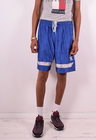 NIKE MENS VINTAGE SHORTS W32 BLUE 90S