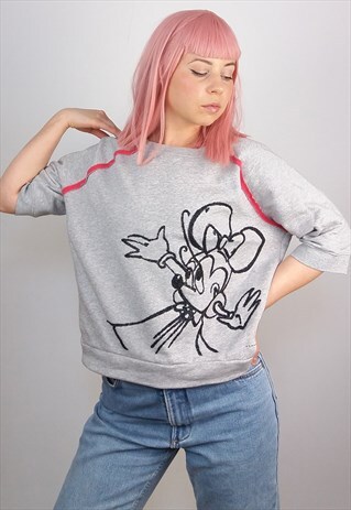 DOROTHEE SCHUMACHER VINTAGE DISNEY CARTOON CROP SWEATSHIRT