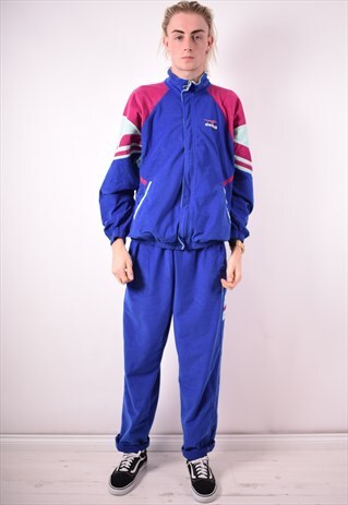 DIADORA MENS VINTAGE FULL TRACKSUIT XL BLUE 90S