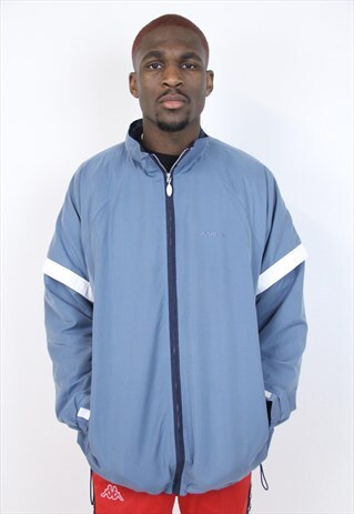 VINTAGE 90'S ASICS MISTY BLUE SPORTS JACKET