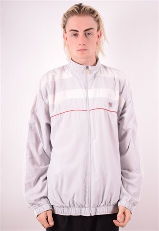 PUMA MENS VINTAGE TRACKSUIT TOP JACKET XL GREY 90S