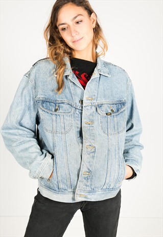 LAST UNIT SALE / VINTAGE 80S LEE PATCHED DENIM JACKET