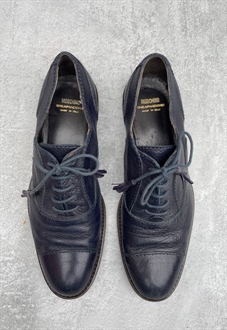 Moschino Cheap & Chic Navy Leather Oxford Shoes UK Size 3