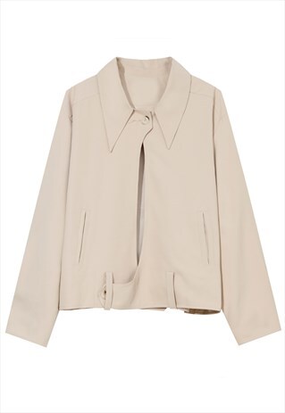 KALODIS LOOSE SOLID COLOR SIMPLE CASUAL JACKET