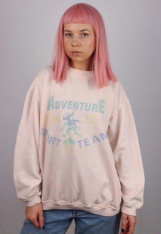 VINTAGE 80'S ESPRIT OVERSIZED SWEATSHIRT / JUMPER IN PASTEL