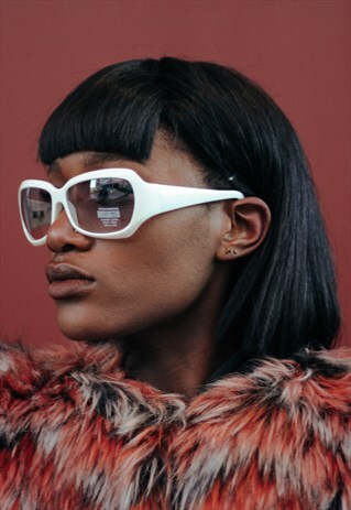 VINTAGE STYLE OVERSIZED OFF-WHITE SUNGLASSES 90S 80S 70S 60S