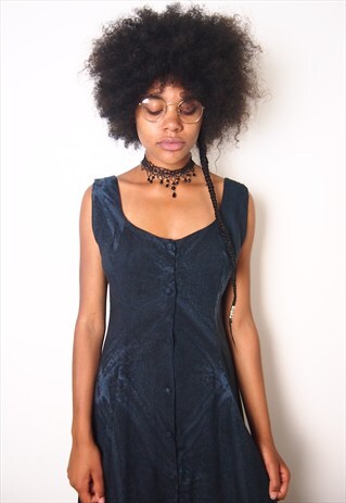 BLACK GREY DYED MAXI DRESS