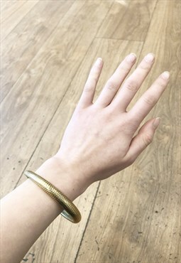 Gold Snakeskin Bracelet Adjustable