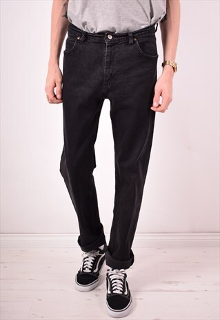 LEE MENS VINTAGE JEANS W33 L31 BLACK 90S
