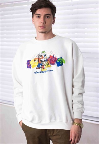VINTAGE DISNEY SWEATSHIRT JUMPER LOGO 90S XXL 17.5