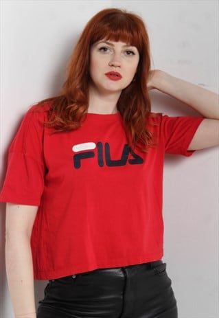 VINTAGE FILA BIG LOGO T-SHIRT RED