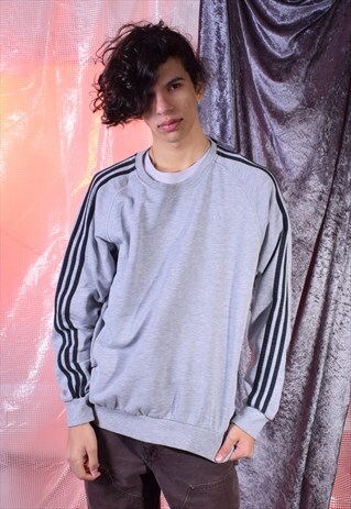 VINTAGE ADIDAS GREY SWEATSHIRT