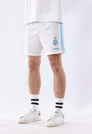 VINTAGE ADIDAS OLYMPIQUE MARSEILLE 90S WHITE FOOTBALL