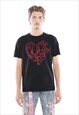 Short sleeve crew neck tee  "f off" in black