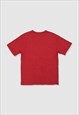 VINTAGE 00S OAKLEY ICON EMBROIDERED LOGO T-SHIRT IN RED