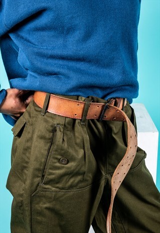 VINTAGE BELT IN BROWN LEATHER