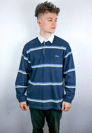 VINTAGE ELLESSE RUGBY POLO SHIRT