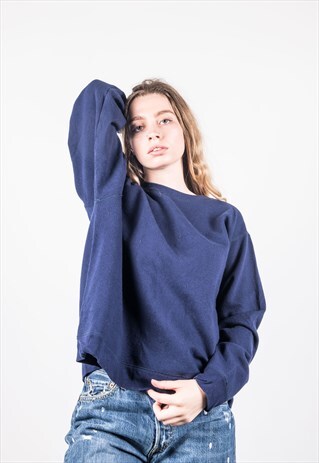 VINTAGE 1990S NAVY BLUE SWEATER