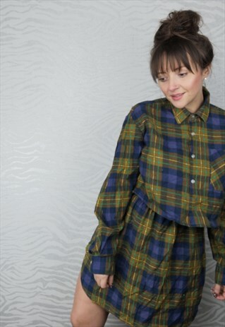 REWORKED TARTAN SKIRT & TOP CO-ORD