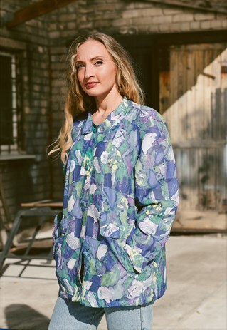 VINTAGE 90S PATTERNED WINDBREAKER JACKET