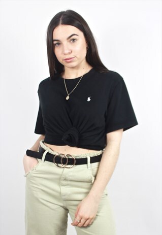 90'S RETRO BLACK & WHITE LOGO OVERSIZED T-SHIRT