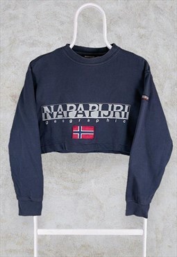 Vintage Napapijri Sweatshirt Cropped Reworked 
