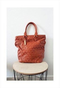 Escada Woven Leather Tote Bag. Made in Italy