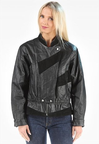 LEATHER BOMBER JACKET CAFE RACER