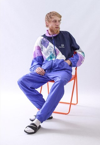 RARE VINTAGE MENS LOGO TRACK SUIT PANTS WINDBREAKER JACKET