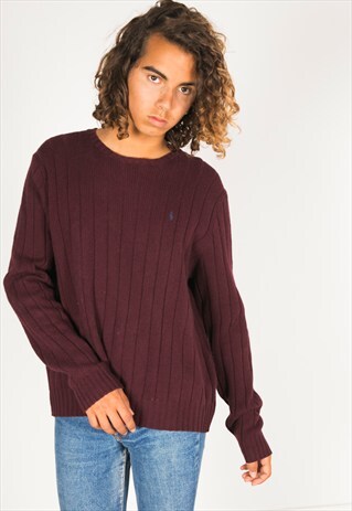 VINTAGE 80S POLO RALPH LAUREN KNIT JUMPER / R03498