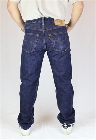 MENS VINTAGE LEVIS 501 JEANS W31 L30 STRAIGHT BUTTONS 90'S