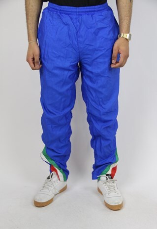 VINTAGE BLUE 90'S PATTERNED SHELL PANTS
