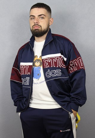 VINTAGE ADIDAS ATHLETICS SPORTS TRACK TOP ZIP JACKET