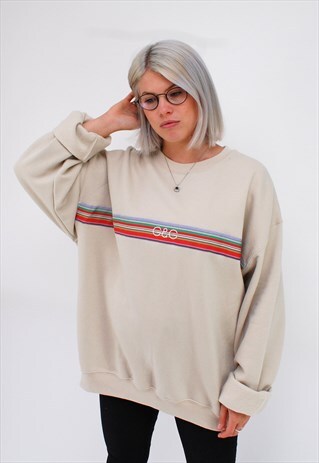 G&G UNISEX VINTAGE RIBBON SAND SWEAT