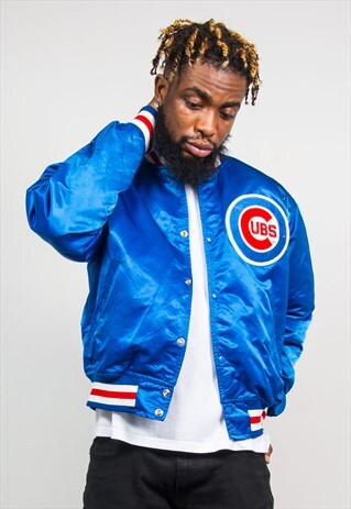 STARTER VINTAGE CHICAGO CUBS SHINY BASEBALL JACKET MLB