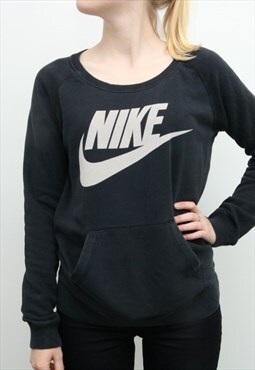Vintage Nike - Black Spellout Crewneck Sweatshirt - Small
