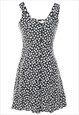 Vintage Floral Print Dress - M