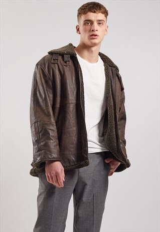 VINTAGE SHEARLING AVIATOR JACKET