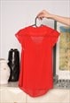 VINTAGE Y2K 00S RETRO SEXY DRAPED RED BLOUSE TOP