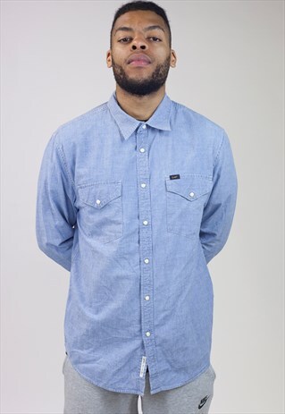 VINTAGE LEE BLUE SLIM FIT SHIRT