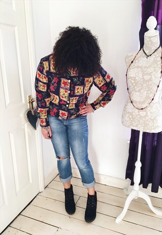 80S BOLD PRINT BLOUSE