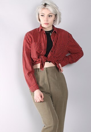 VINTAGE CHECK FLANNEL SHIRT