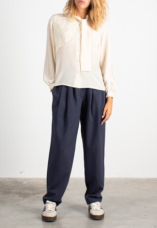 WOMEN'S RUBINO EMBROIDERED IVORY SHIRT