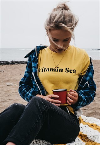 'VITAMIN SEA' T-SHIRT IN YELLOW