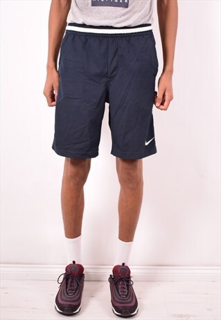NIKE MENS VINTAGE SHORTS SMALL BLUE 90S