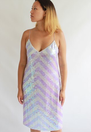 VINTAGE PURPLE SEQUENCES DRESS