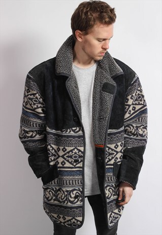 VINTAGE OVERSIZED SHERPA JACKET