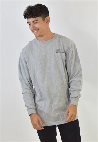 VINTAGE 90S GREY CARHARTT LONG SLEEVE T SHIRT