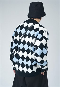 Men's Checkerboard Cardigan AW VOL.8